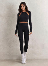 Legging Cós Alto Superhot Blackout Preto CAL5540 UV50+