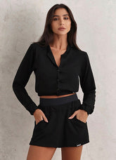 Jaqueta Superhot Soft Preto JQ5538 C/ Bolsos