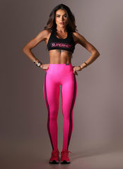 Legging Superhot Wet+ Pink NEON CAL5634 UV50+ Cós Médio