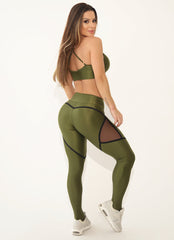 Legging Cós Médio Superhot Wet+ Verde Oliva CAL5355