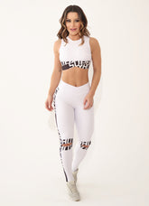 Legging Cós Médio Superhot Blackout Branco CAL5376