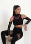 Blusa Superhot Air Negro BL5450 Semitransparente