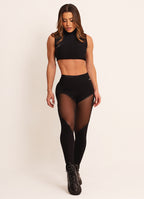 Legging Cós Médio Superhot Comfy Preto CAL5471 Proteção UV50+