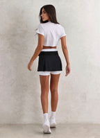 Shorts-Saia Superhot Fitt Preto e Branco SKT5536 UV50/80+ C/ Bolsos
