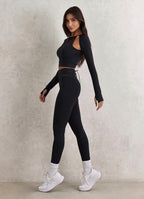 Legging Cintura Alta Superhot Blackout Negra CAL5540 UV50+