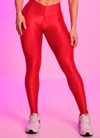 Legging Superhot Wet+ Vermelho CAL5459 UV50+ Empina Bumbum