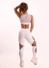 Legging Superhot Blackout Branco CAL5589 UV50+