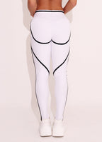 Legging Cós Médio Superhot Blackout Branco CAL5426 Proteção UV50+