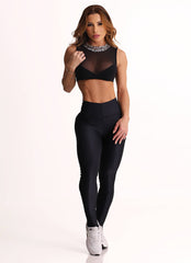 Legging Cós Alto Superhot Wet+ Preto CAL5585 UV50