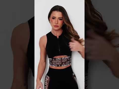 Legging Cós Alto Superhot Comfy Preto CAL5464 Proteção UV50+