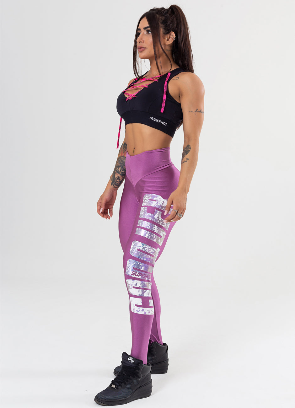 Legging Superhot Wet Roxa CAL5247 Imagem principal do produto
