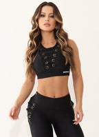 Legging Cós Médio Superhot Wet+ Preto CAL5343