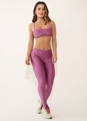 Legging Cós Baixo Superhot Wet+ Roxo CAL5359