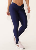 Legging Cós Baixo Superhot Wet+ Azul Marinho CAL5383